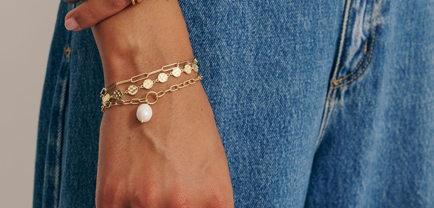 Bracelets on arm