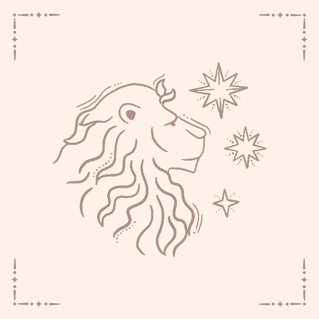 Leo necklace pouch card