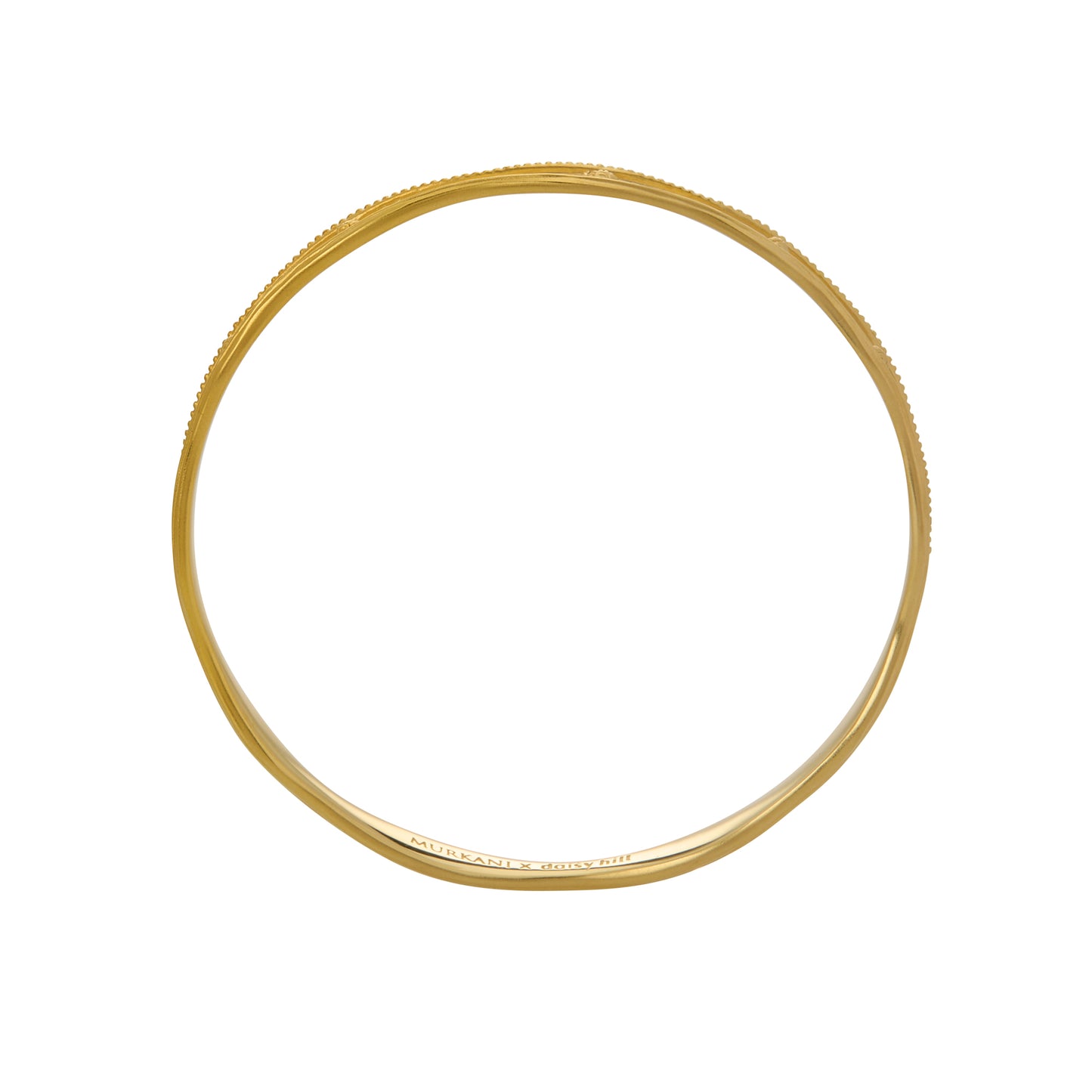 Gold ring on a white background