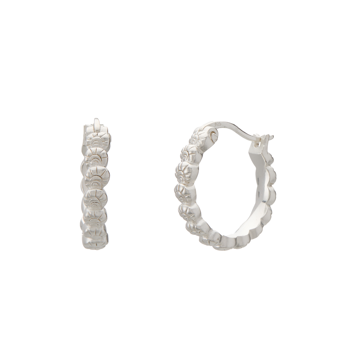 Soul Protector Small Shell Hoop Earrings Murkani