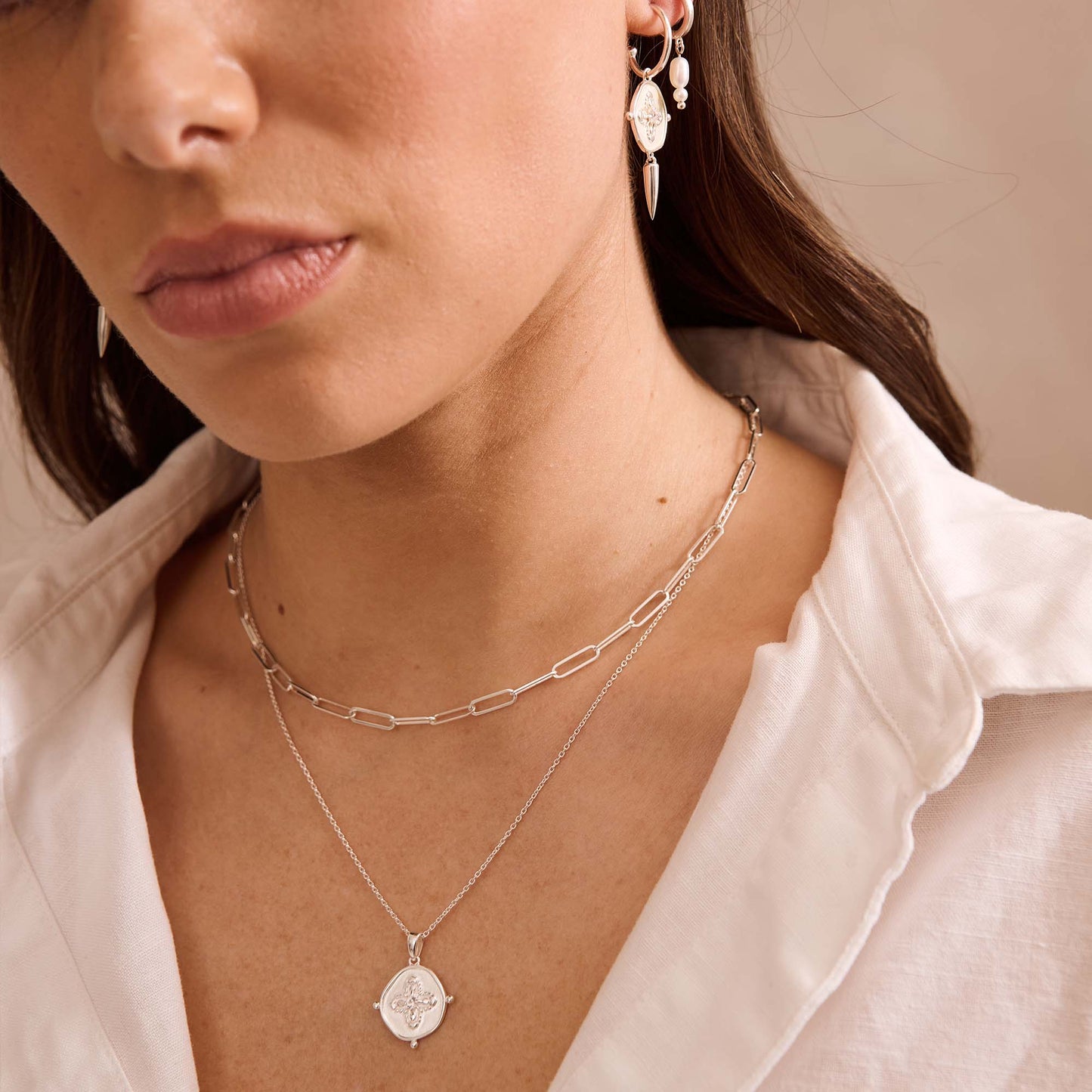 silver necklace