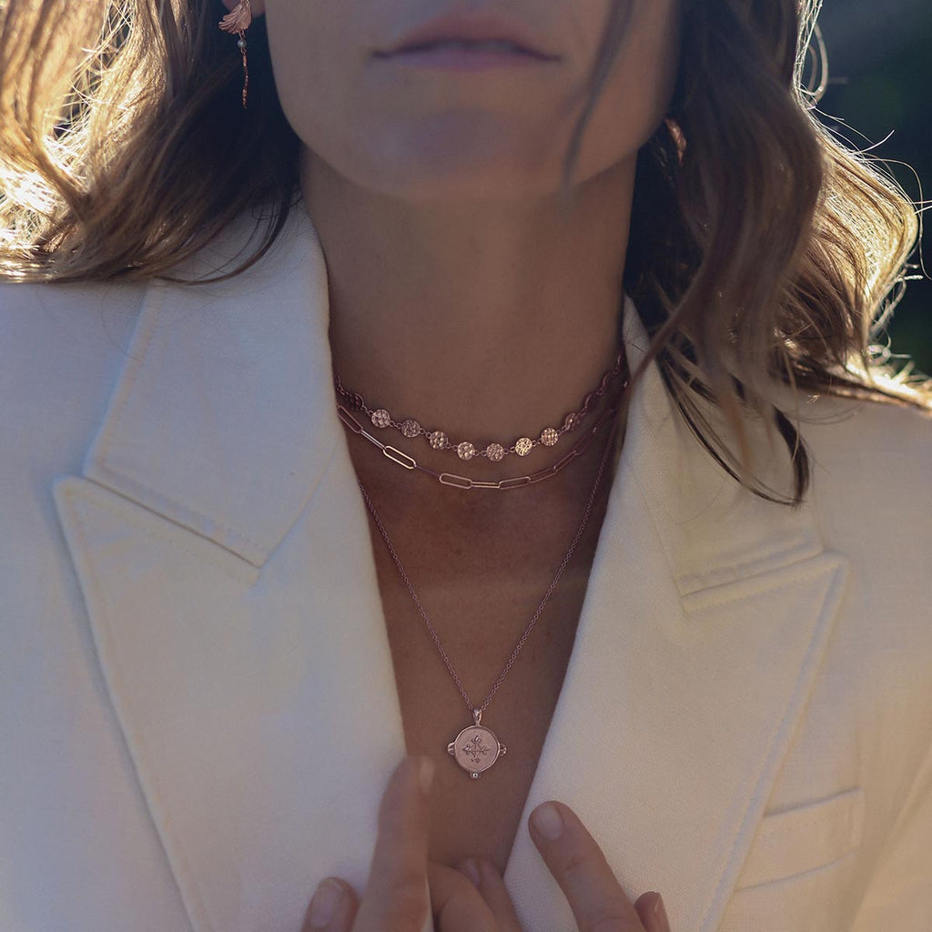 Handcrafted, artisan made rose gold jewellery for elegant layering with timeless elegance.