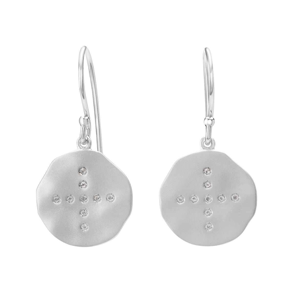 Ethically made artisan sterling silver hoop earrings with ancient symbolic meaning, inspiring confidence, and bravery.