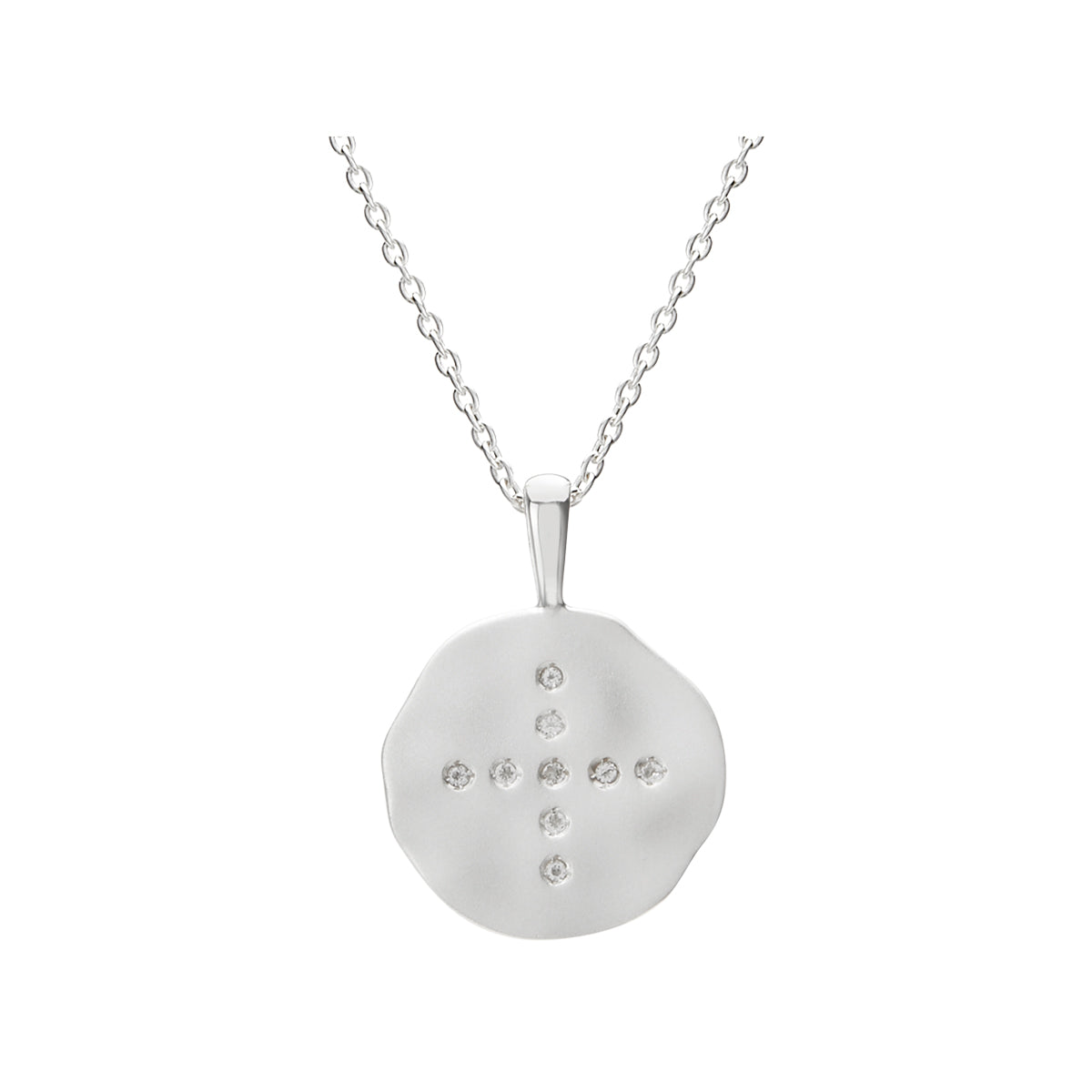 Handcrafted sterling silver necklace with white topaz gemstones. Artisan-made with natural and long-lasting materials.