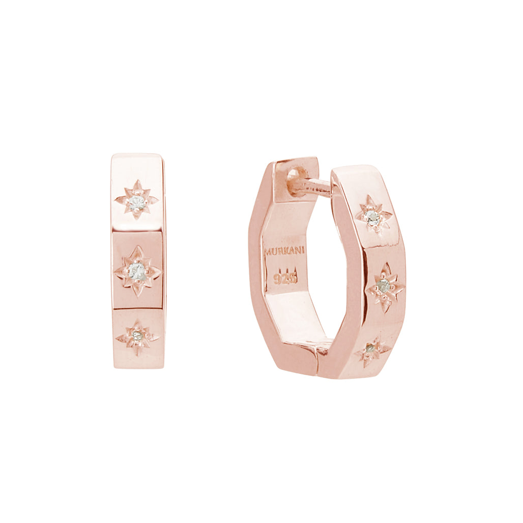 Rose gold ear huggies top