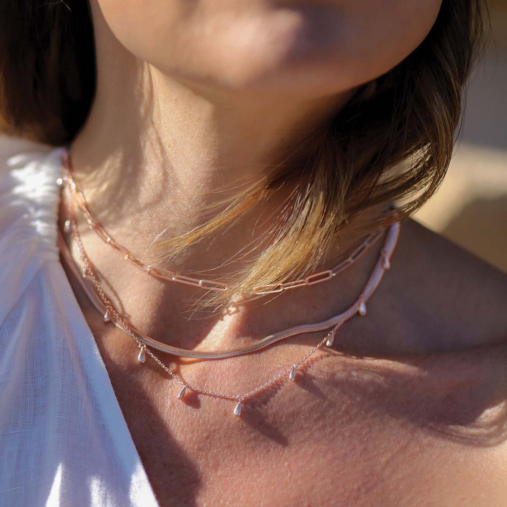 Enhance your style with our handcrafted choker, made from ethically sourced materials and finished in beautiful rose gold