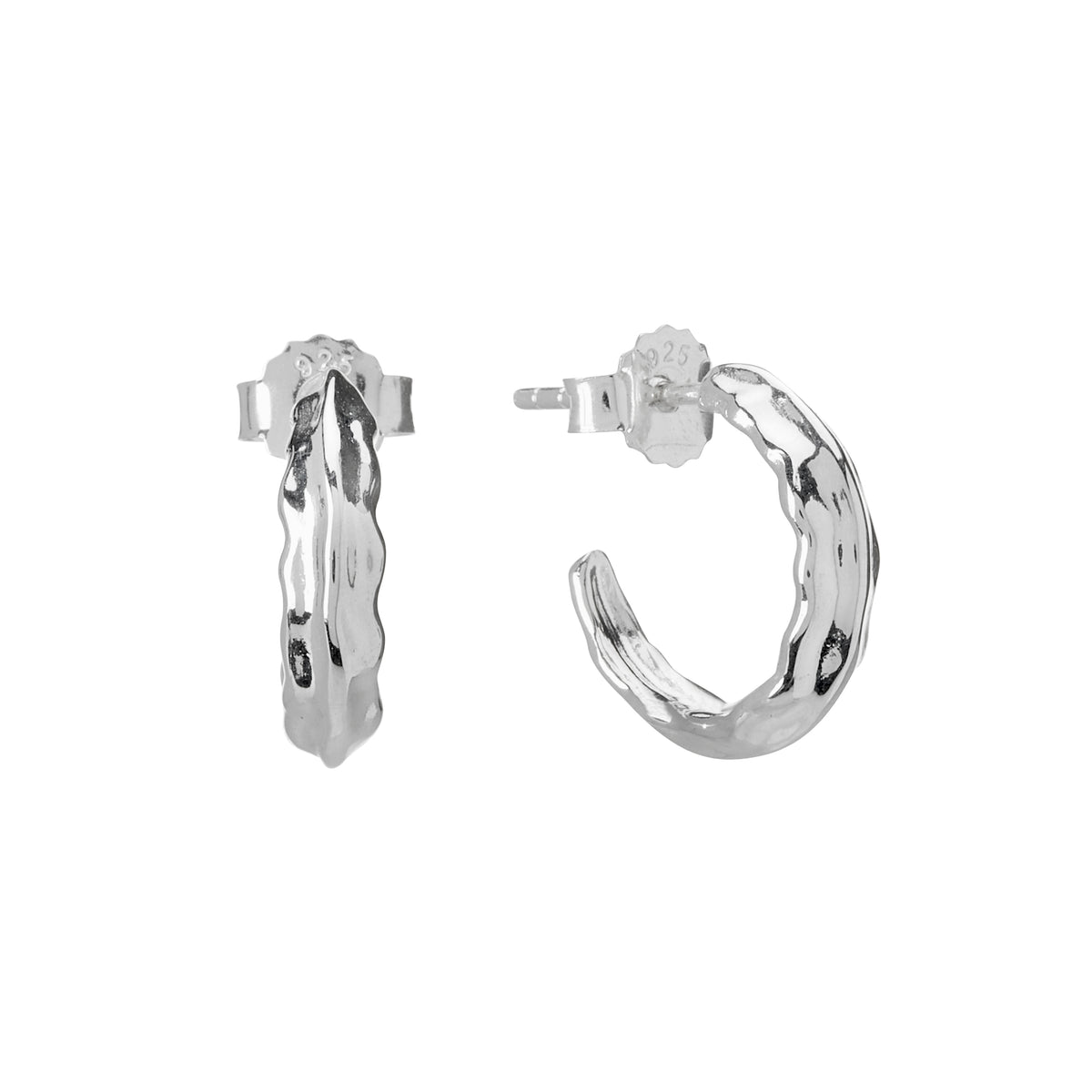 Vintage sterling silver hoop on sale earrings