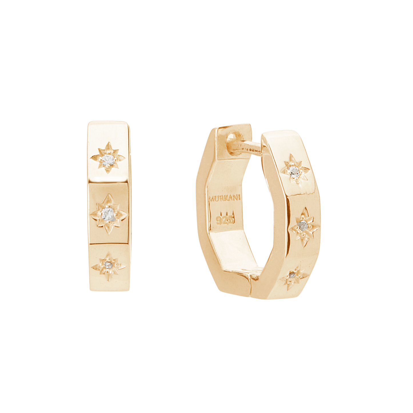12mm Octagonal Huggies Pair