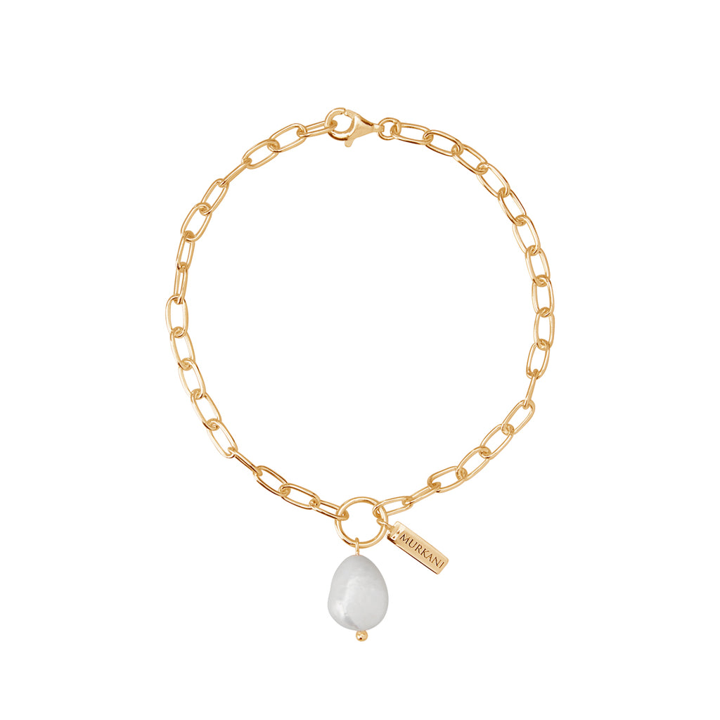 Aphrodite pearl drop bracelet