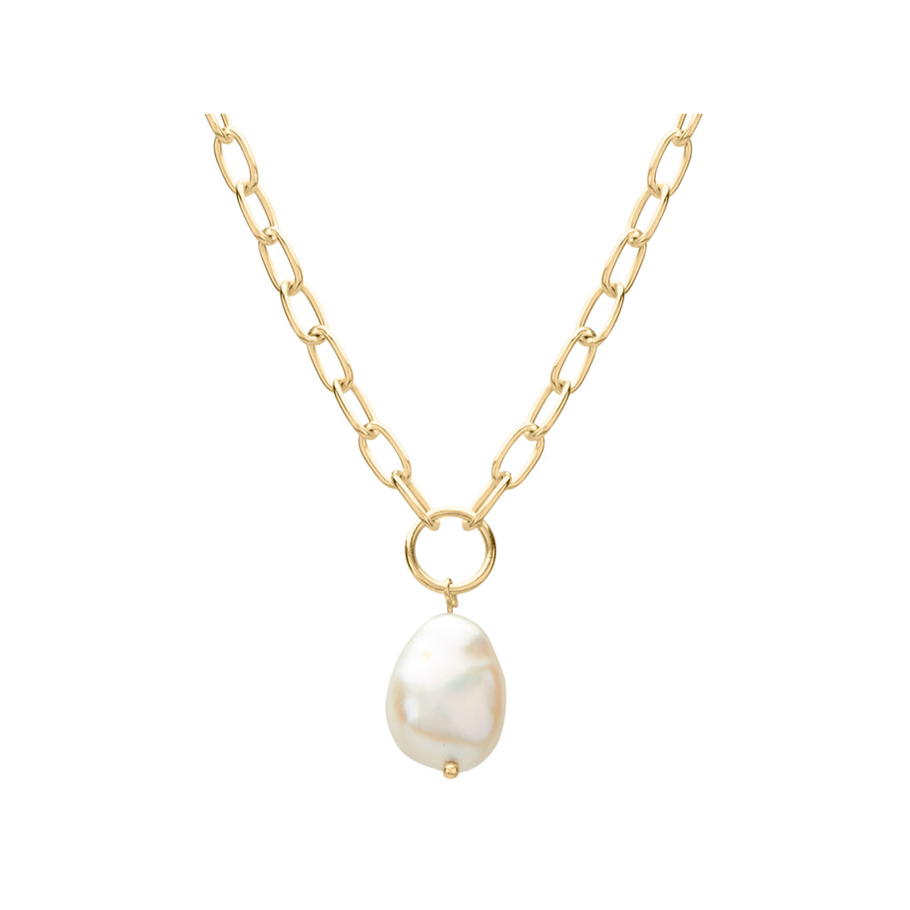 Aphrodite Goddess Pearl Drop Necklace