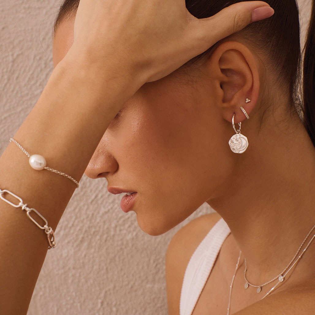 Night Sky Pendant Hoop Earrings
Info
