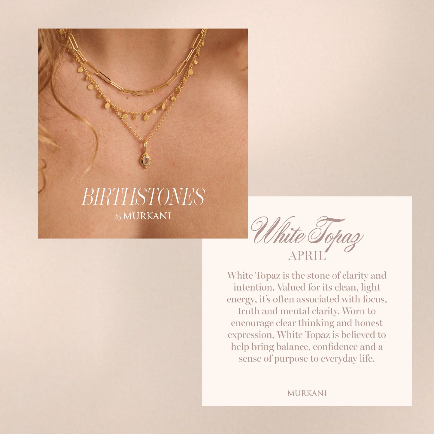 Pouch card white topaz