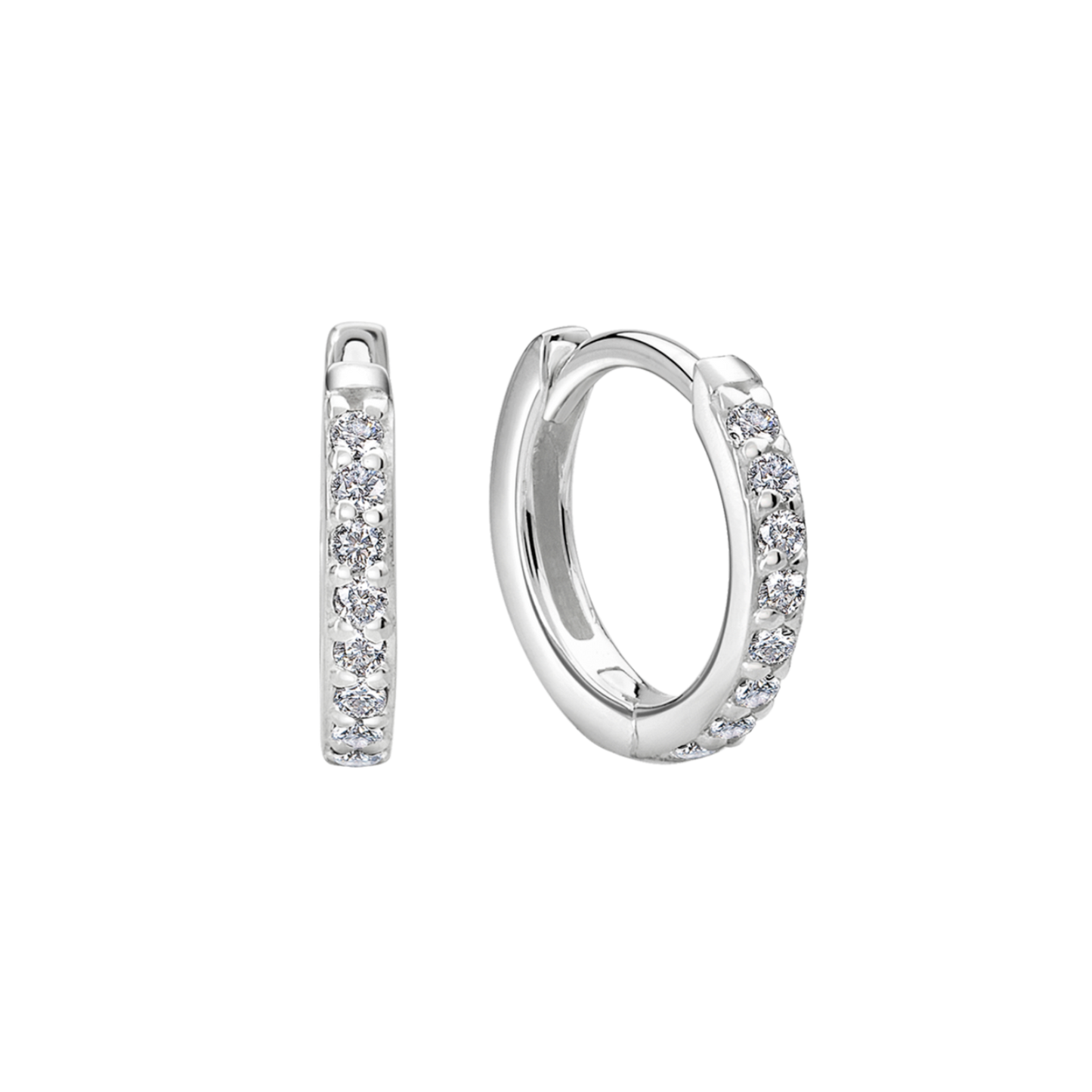 13mm Huggies - in Sterling Silver