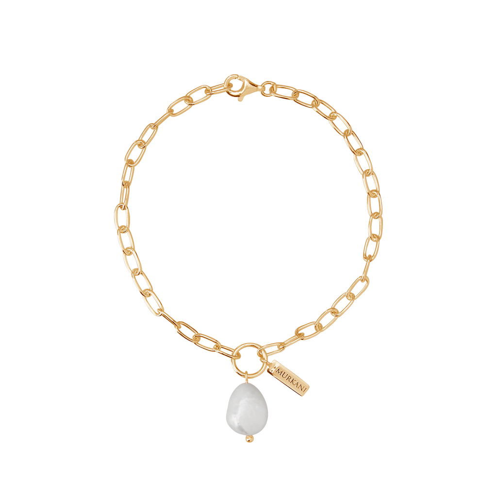 Aphrodite Goddess Pearl Drop Bracelet Small | Murkani