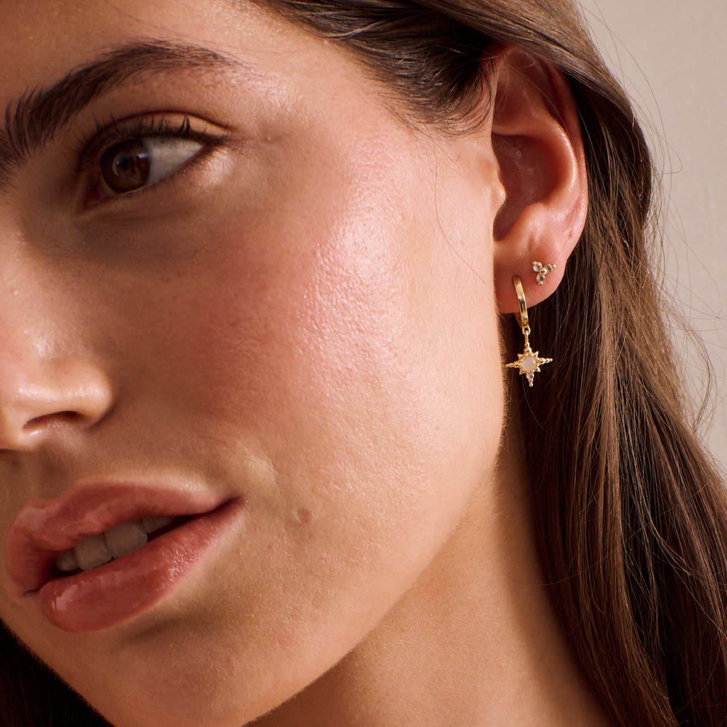 earrings on model