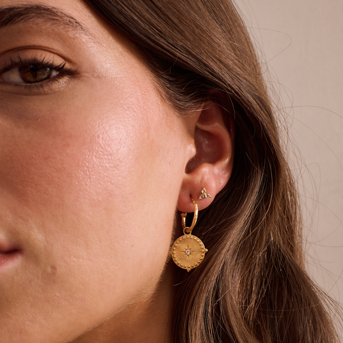 earrings on model