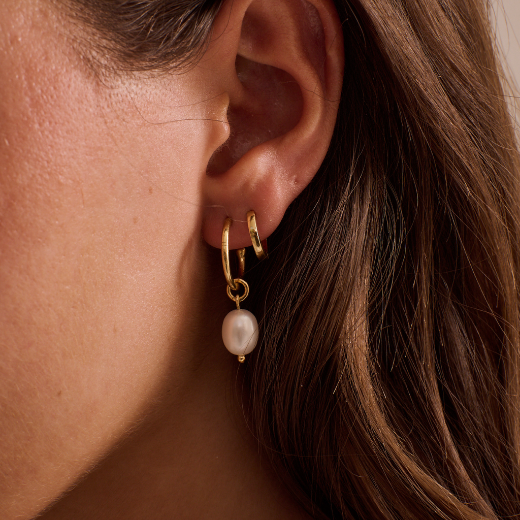 earrings on model