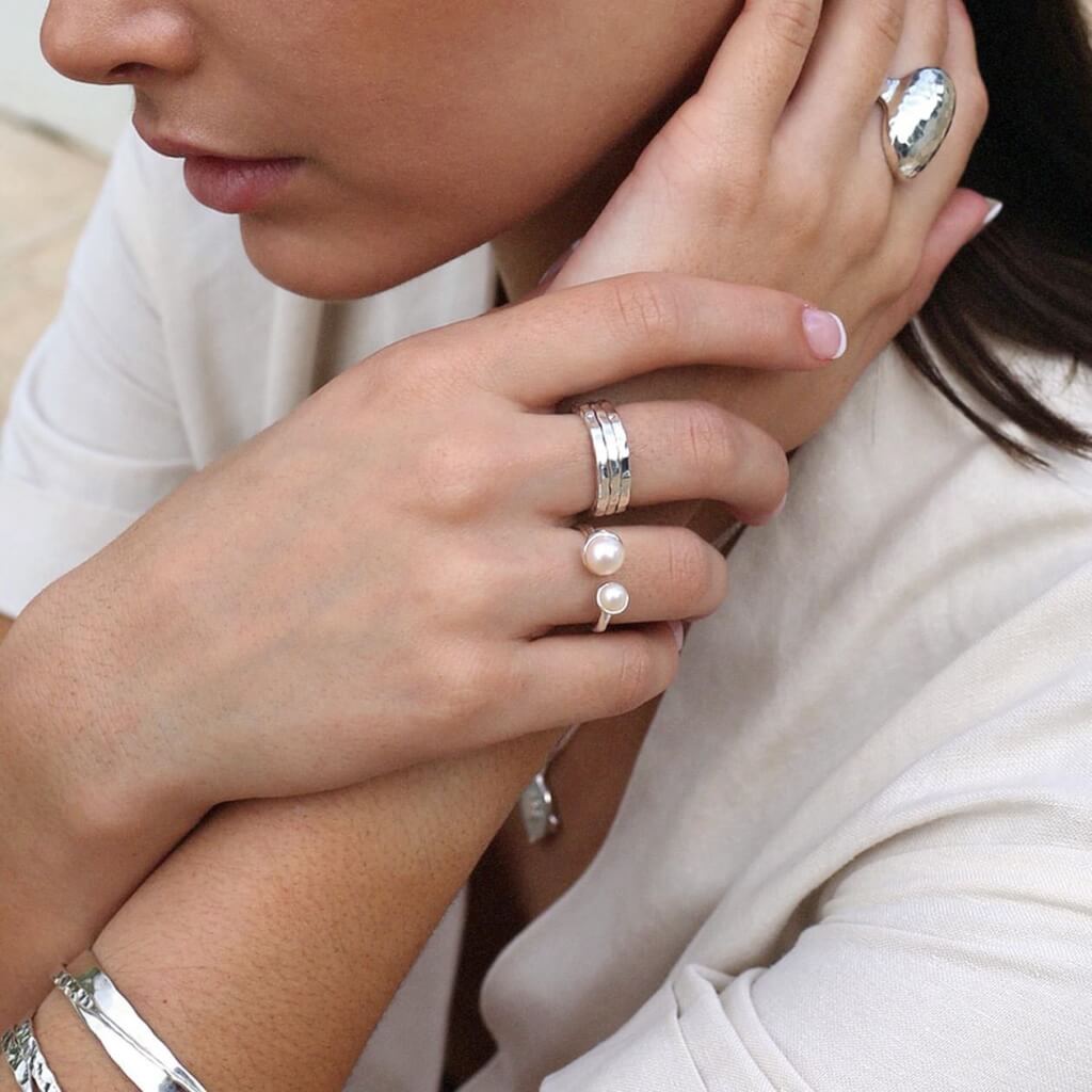 Riviera Double Pearl Ring