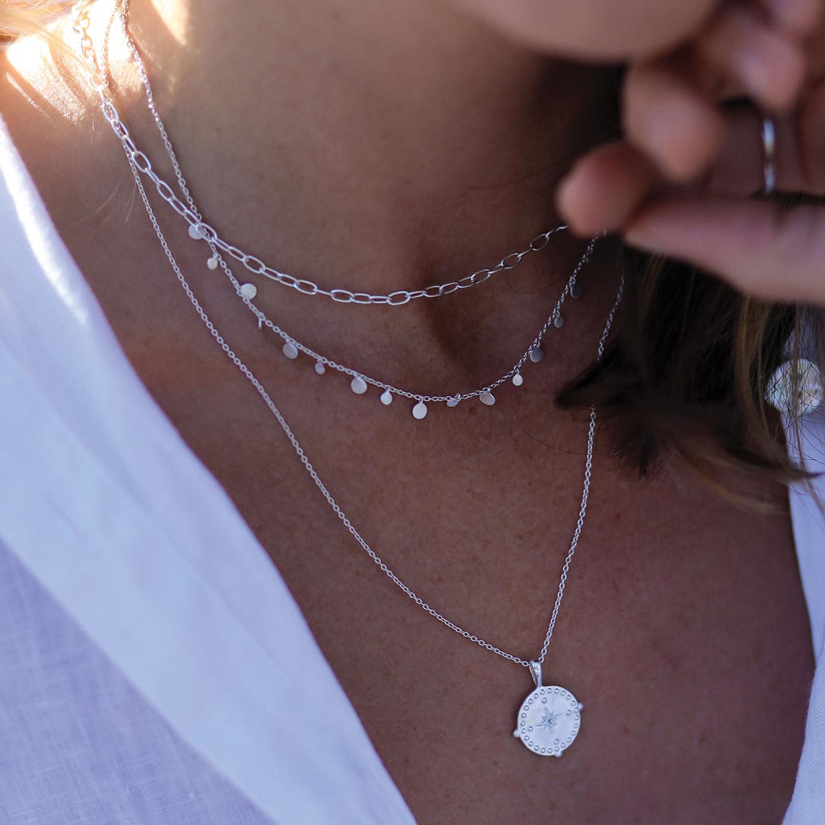 Handcrafted silver choker, ethically made and originally designed for a feminine touch.