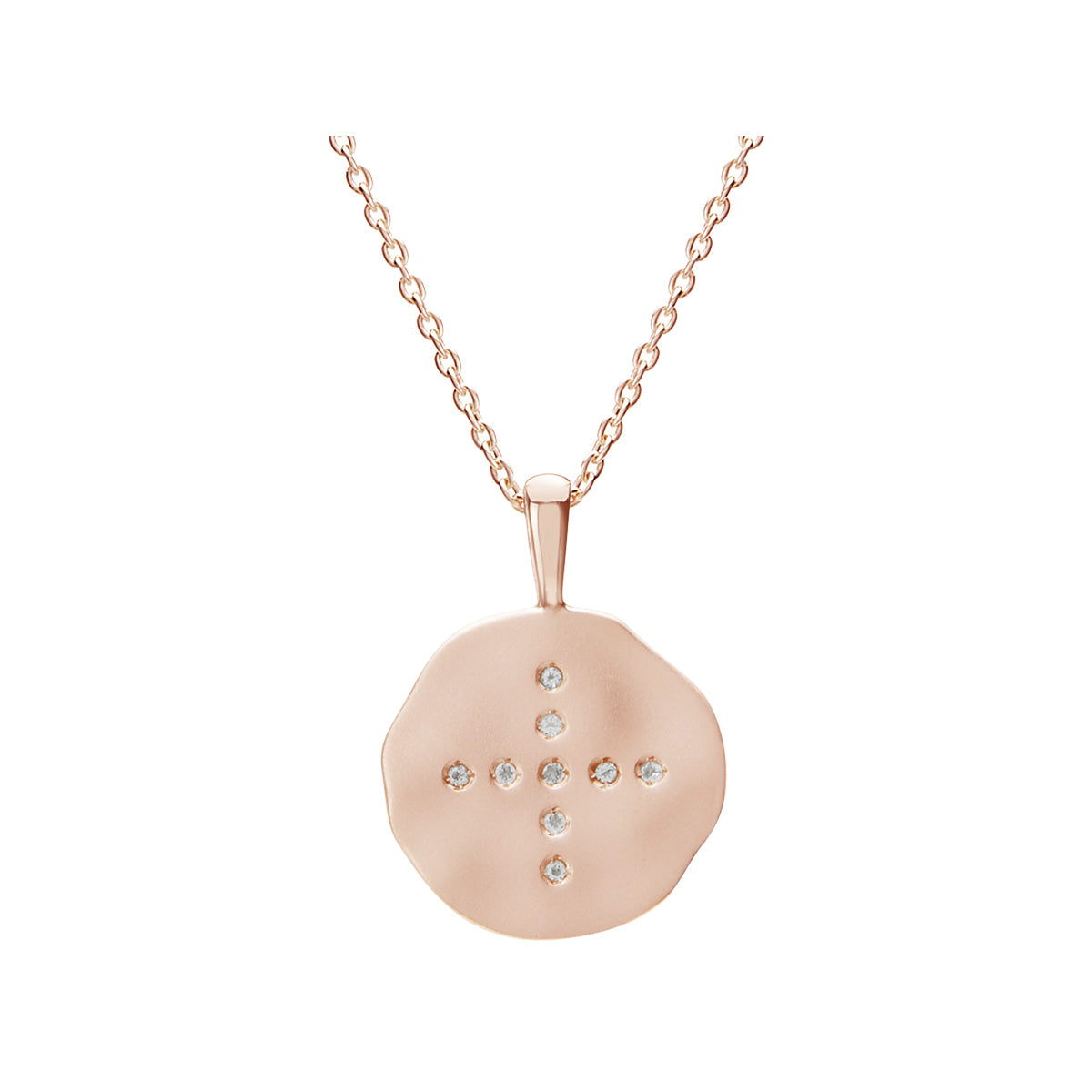 Rose gold pendant necklace with Celtic design for confidence and strength. Responsibly produced with long-lasting materials.