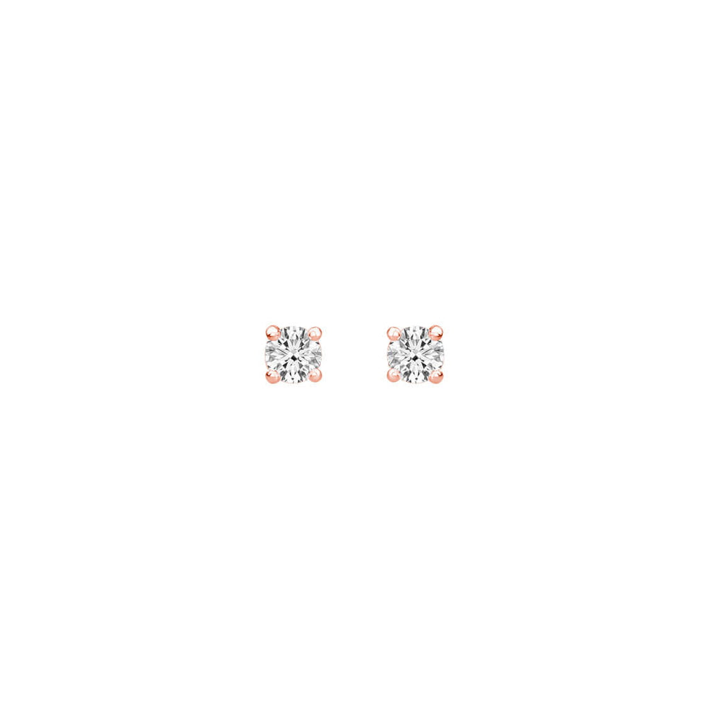 3mm Studs - in Rose Gold Plate