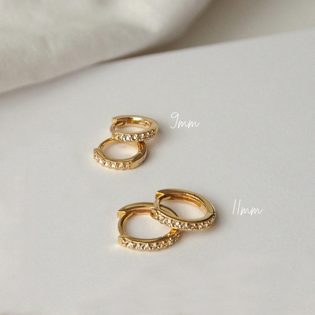 9mm Huggies - in 18KT Yellow Gold Plate