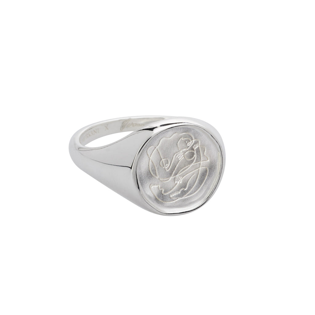 Handcrafted Sterling Silver ring celebrates the bond between mother and child. Artisan-made and intricately designed. 