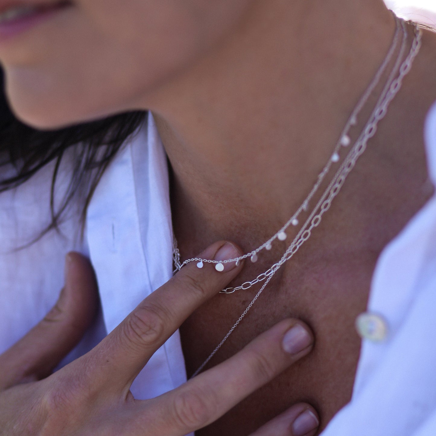 Handcrafted silver choker, ethically made and originally designed for a feminine touch.