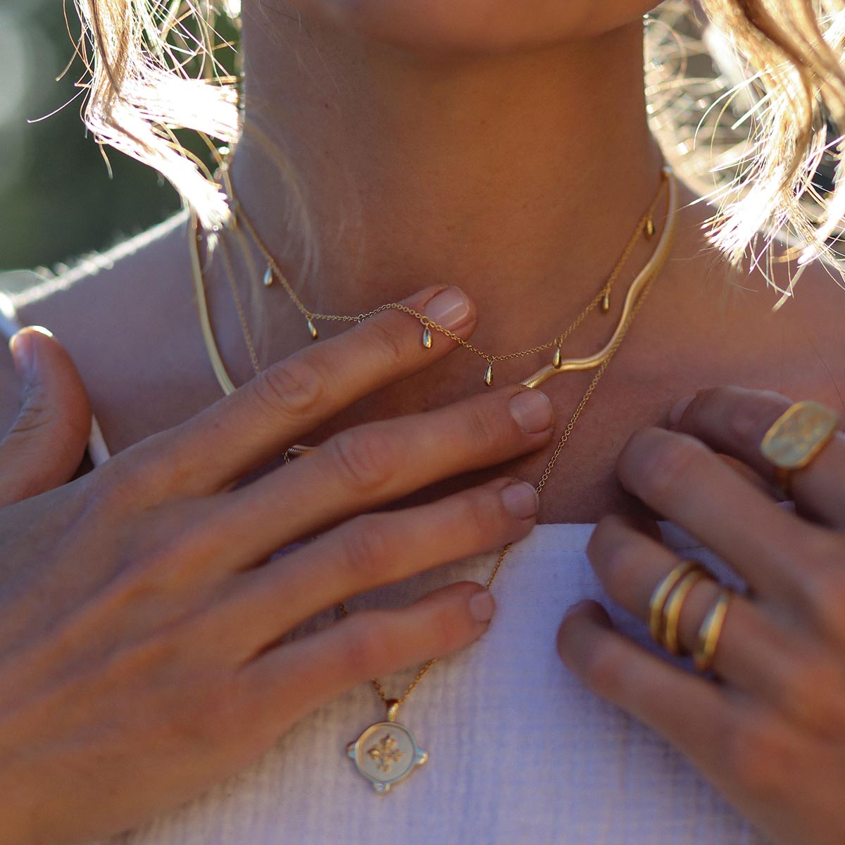 Adorn yourself with this handcrafted gold choker, ethically made and originally designed to add a touch of femininity.